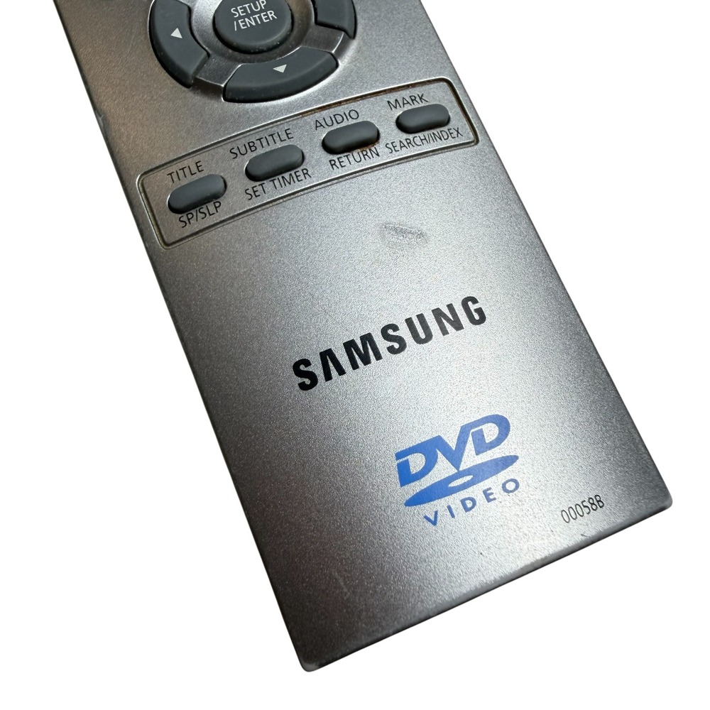 Samsung 00058B DVD VCR Combo Remote Control Silver OEM Replacement 00058 B - Picture 2 of 5